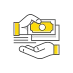 Receive cash
